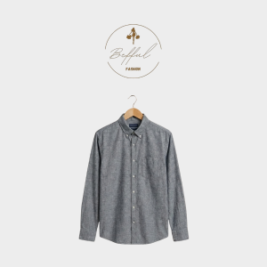 Áo sơ mi cotton dáng suông unisex